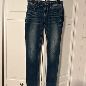 Buckle Dark Blue Skinny Jeans